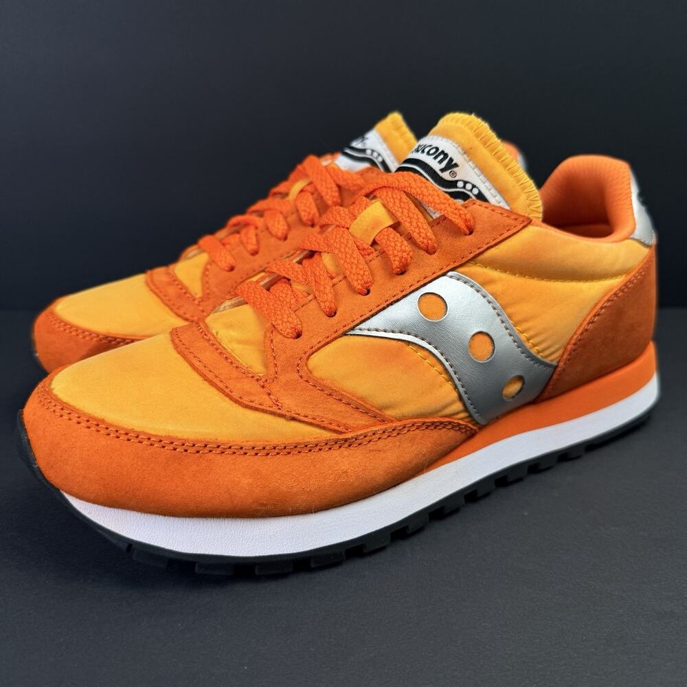 Saucony Jazz 81 Men’s 7 Orange Aluminum Silver Retro Running Sneakers S70542-3